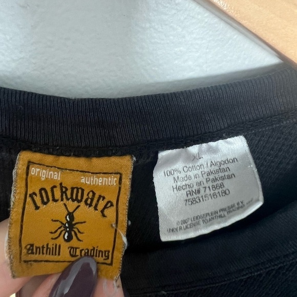 Rockware Anyhill Trading AC/DC Back in Black Cotton Thermal XL - Picture 3 of 4